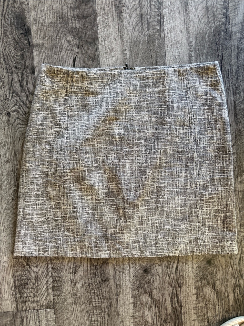 LOFT Neutral Tweed Pencil Skirt - Beige and Gray